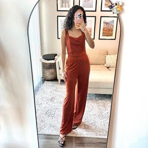 Brick Red Jumpsuit